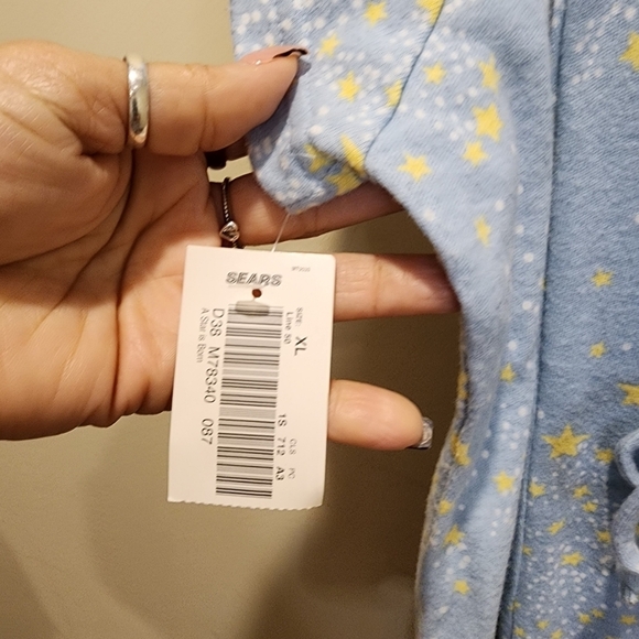 Personal Identity SKY blue and yellow stars 2 pieces pajama set size XLarge NWT - Picture 7 of 11